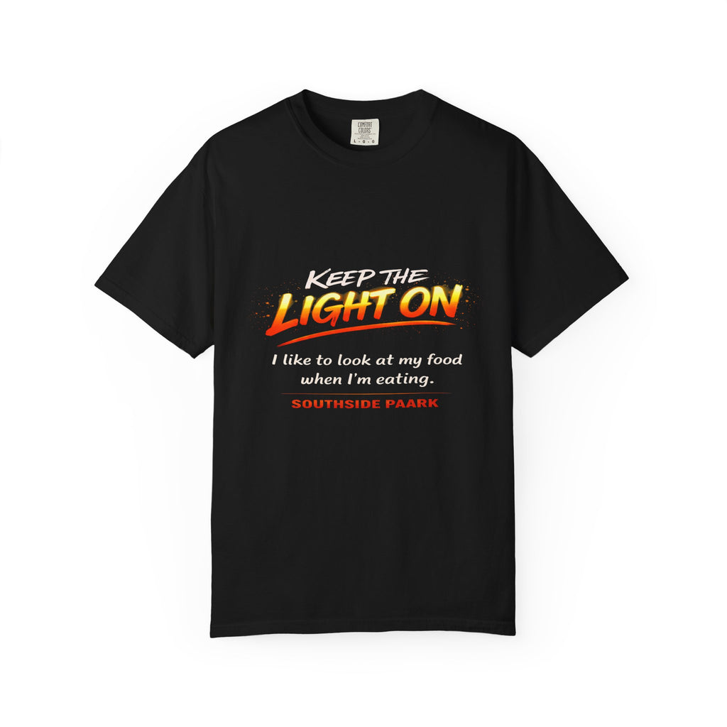 Light On T-Shirt — 'Light On' Retro Graphic Tee (Southside Park)