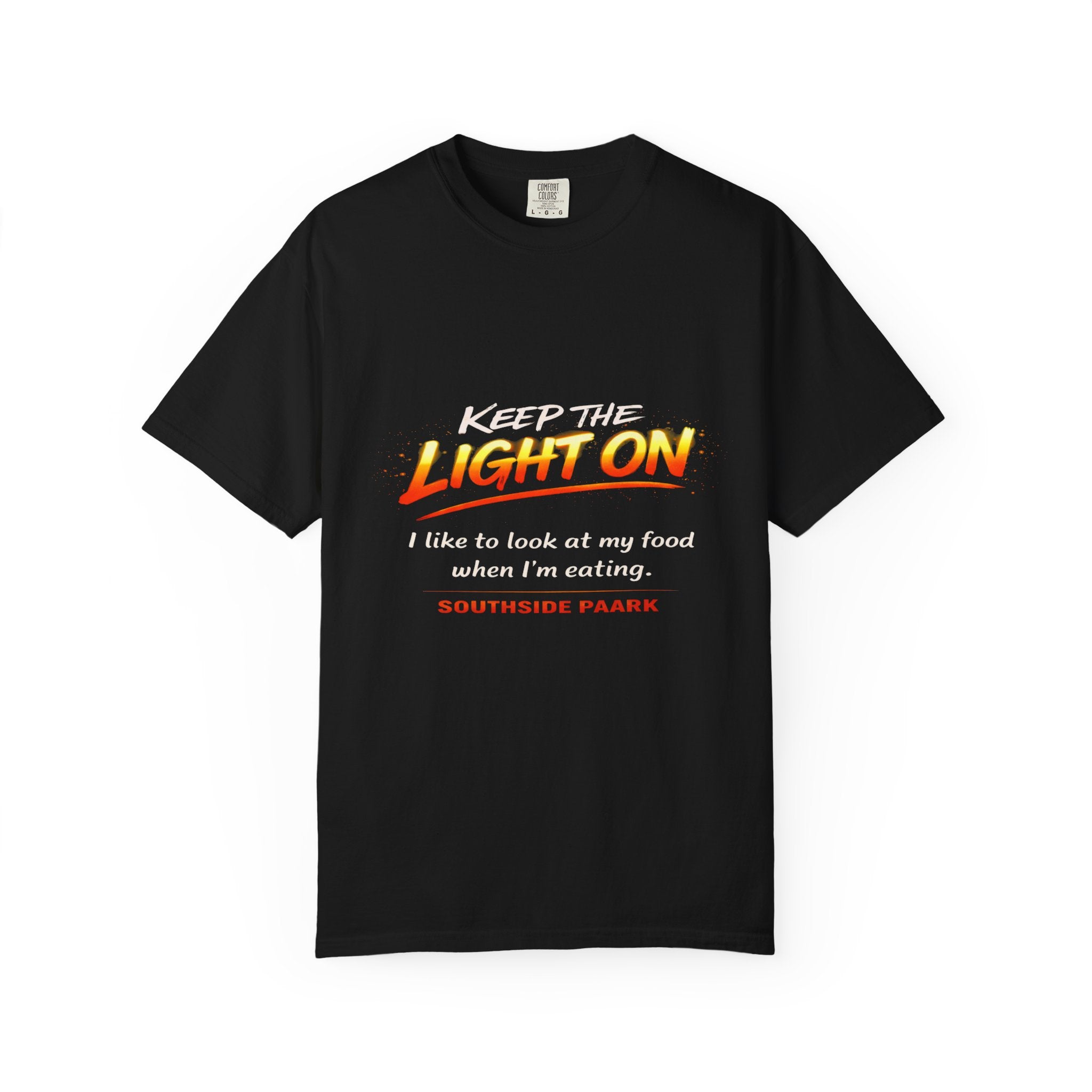 Light On T-Shirt — 'Light On' Retro Graphic Tee (Southside Park)