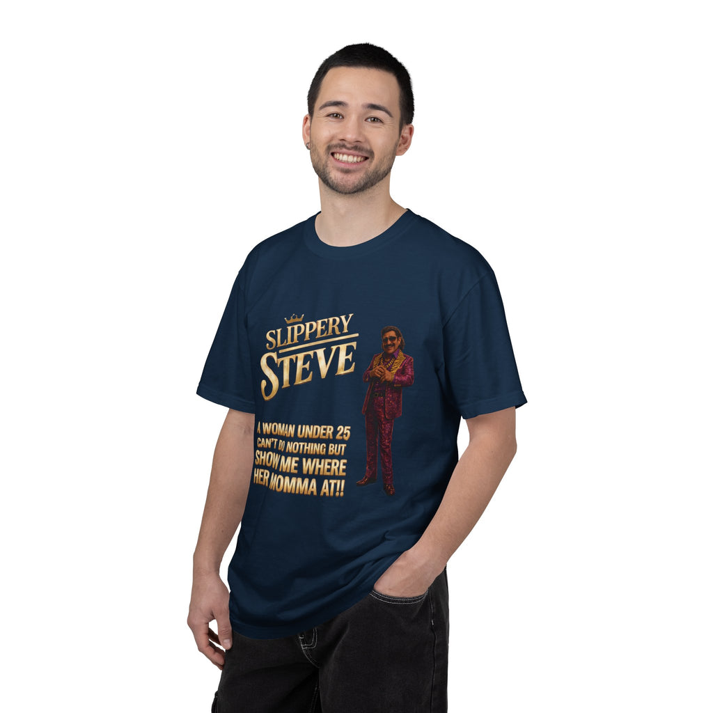 Slippery Steve Graphic T-Shirt — Retro Character Quote Tee