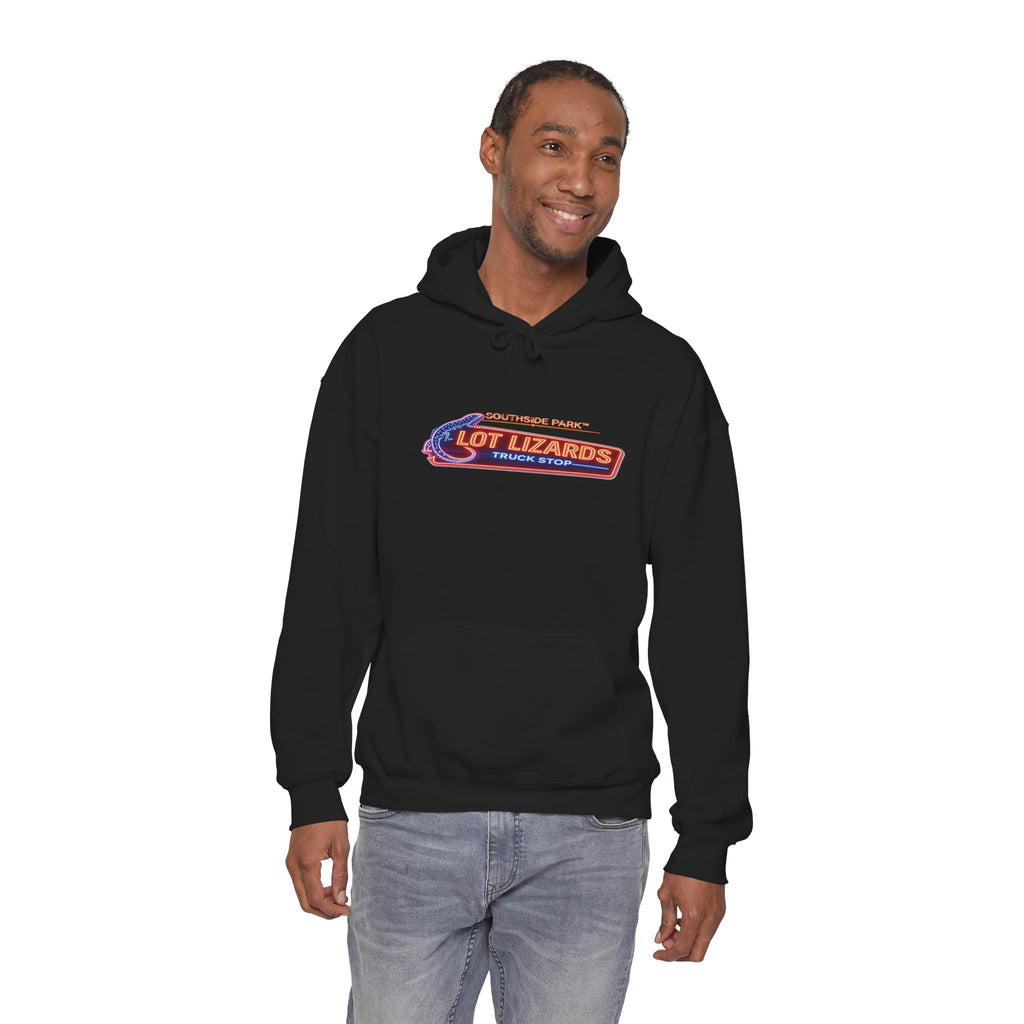 Lot Lizards Racing Team Hoodie — Retro Racing Logo Pullover
